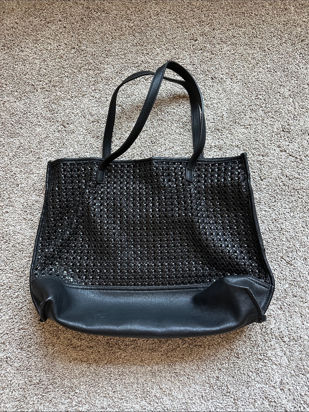 Black anthropologie tote bag